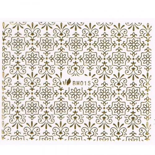 3D Metallic Sticker - gold Seblstklebende Aufkleber Nagelsticker Nagelaufkleber Ornamente