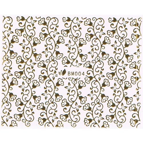 3D Metallic Sticker - gold Seblstklebende Aufkleber Nagelsticker Nagelaufkleber Ornamente