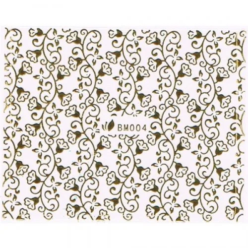 3D Metallic Sticker - gold Seblstklebende Aufkleber Nagelsticker Nagelaufkleber Ornamente