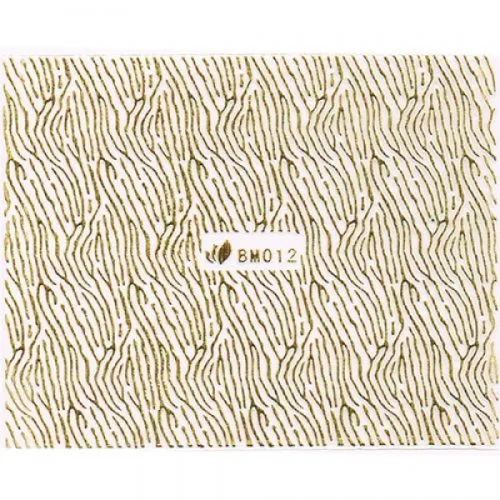 3D Metallic Sticker - gold Seblstklebende Aufkleber Nagelsticker Nagelaufkleber