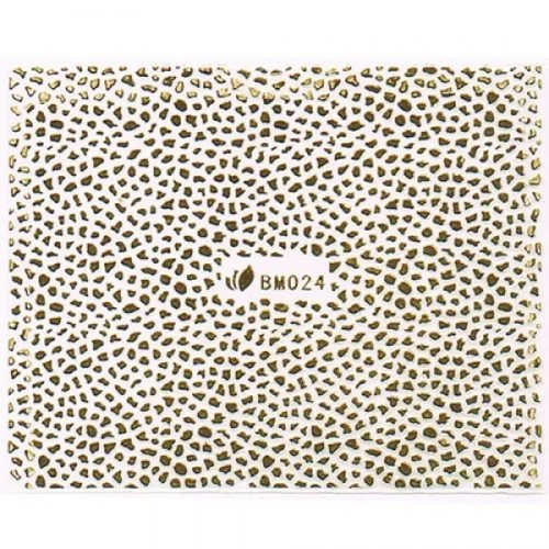 3D Metallic Sticker - gold Seblstklebende Aufkleber Nagelsticker Nagelaufkleber Leo