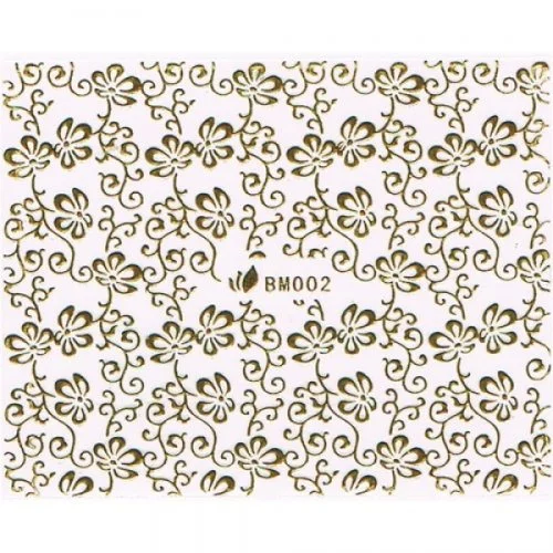 3D Metallic Sticker - gold Seblstklebende Aufkleber Nagelsticker Nagelaufkleber