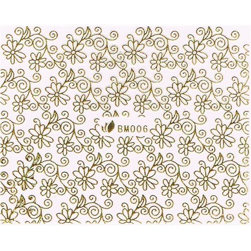 3D Metallic Sticker - gold Seblstklebende Aufkleber Nagelsticker Nagelaufkleber