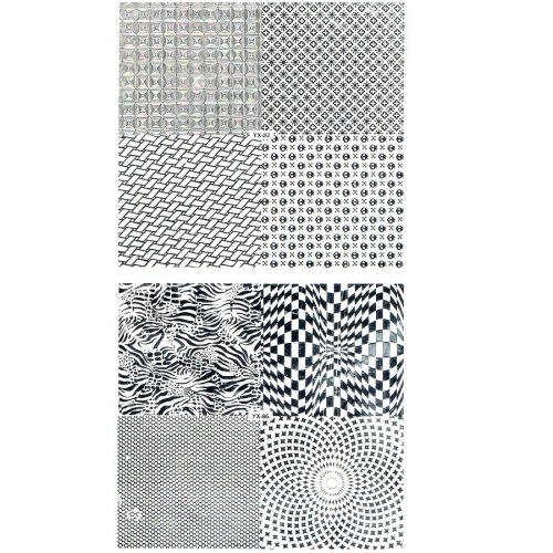 3D Full Cover Metallic Sticker Set - silber Selbstklebende Nagelaufkleber Nagelsticker