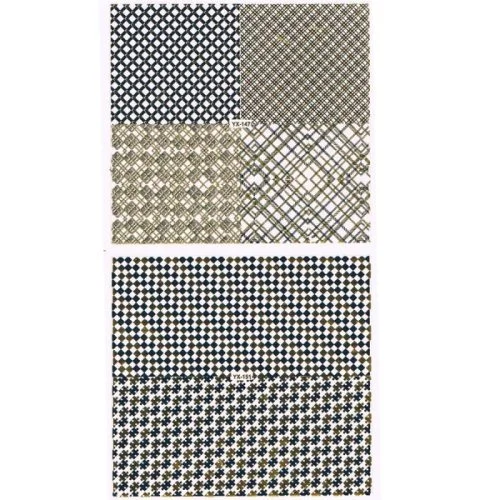 3D Full Cover Metallic Sticker Set - schwarz-gold Selbstklebende Nagelaufkleber Nagelsticker