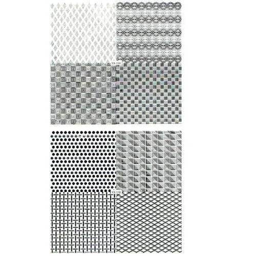 3D Full Cover Metallic Sticker Set - schwarz-silber Selbstklebende Nagelaufkleber Nagelsticker