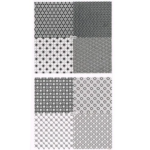 3D Full Cover Metallic Sticker Set - schwarz-silber Selbstklebende Nagelaufkleber Nagelsticker