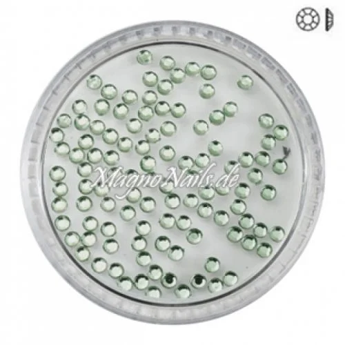 Ministrasssteine - rund hellgrün Nail Nagelstudio Nägel Nailart Nail art