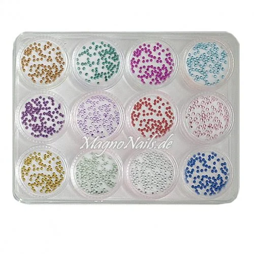 12 x Nail Art Ministrasssteine rund in einer Box Nail Art Nailart Nageldesign