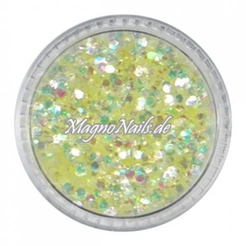 Nail Art Mix Glitterpuder - gelb Nägel Nails Nailart Nageldesign Nagel Glitzer Pailetten
