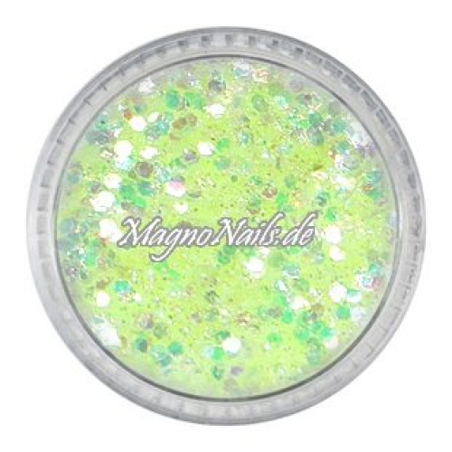 Nail Art Mix Glitterpuder - zartgelb  Nägel Nails Nailart Nageldesign Nagel Glitzer Pailetten