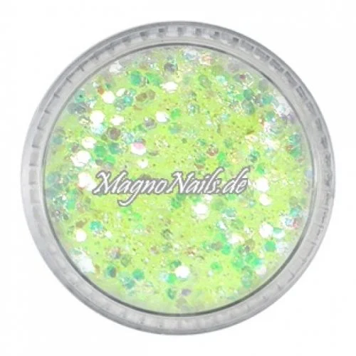 Nail Art Mix Glitterpuder - zartgelb Nägel Nails Nailart Nageldesign Nagel Glitzer Pailetten