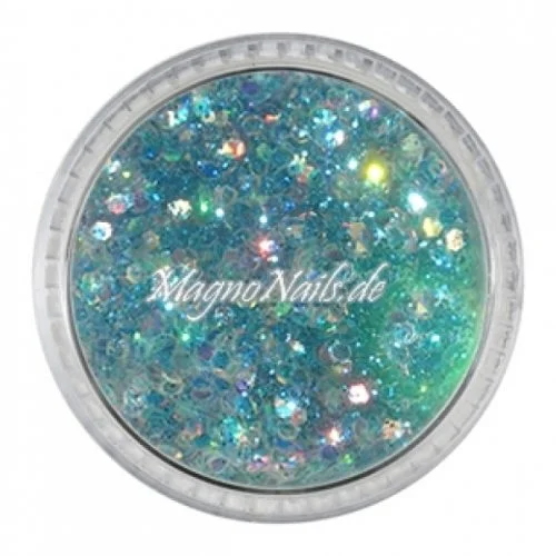 Nail Art Mix Glitterpuder hellblau metallic Nägel Nails Nailart Nageldesign Nagel Glitzer Pailetten