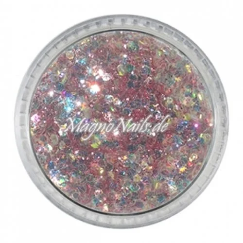 Nail Art Mix Glitterpuder altrosa metallic Nägel Nails Nailart Nageldesign Nagel Glitzer Pailetten