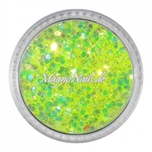 Nail Art Mix Glitterpuder neongelb Nägel Nails Nailart Nageldesign Nagel Glitzer Pailetten