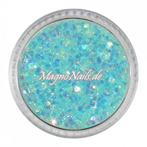 Nail Art Mix Glitterpuder zartblau Nägel Nails Nailart Nageldesign Nagel Glitzer Pailetten