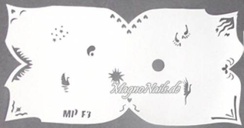 Preview: Nageldesign Nailart Nail Art Airbrush Schablone viele Designs