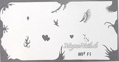 Preview: Nageldesign Nailart Nail Art Airbrush Schablone viele Designs