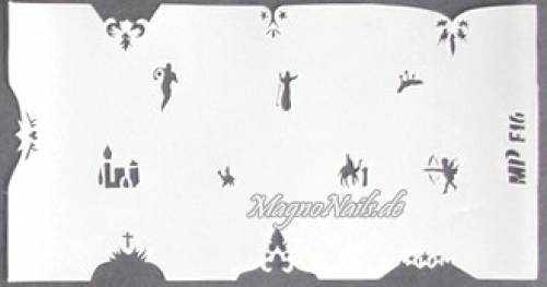 Preview: Nageldesign Nailart Nail Art Airbrush Schablone viele Designs