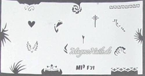 Preview: Nageldesign Nailart Nail Art Airbrush Schablone viele Designs