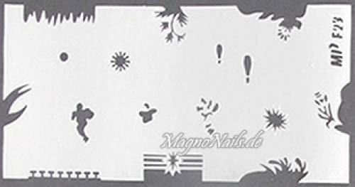 Preview: Nageldesign Nailart Nail Art Airbrush Schablone viele Designs