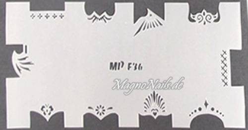 Preview: Nageldesign Nailart Nail Art Airbrush Schablone viele Designs