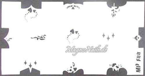 Preview: Nageldesign Nailart Nail Art Airbrush Schablone viele Designs