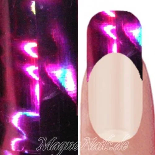 Nail Art Transfer Folie 1,5m - Nail Foil - Fuchsia Frost Nagelfolie Nageldesign Folie Tranferfolie Nailart