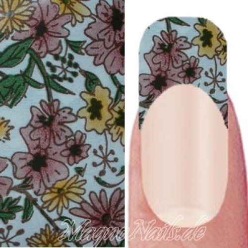 Transfer Nageldesign Folie mit Blumen
