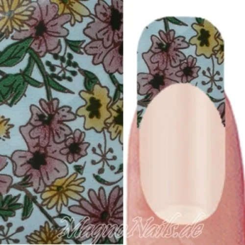 Transfer Nageldesign Folie mit Blumen