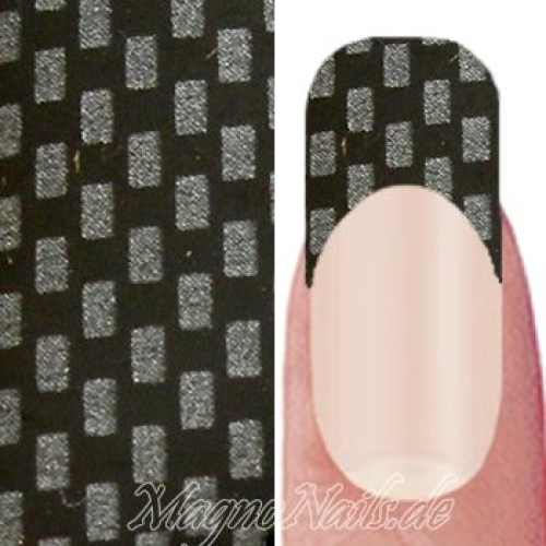 Nail Art Transfer Folie 0,45m - Nail Foil - Black Rectangle Nailart Nails Nägel Schmuck TransferFolie Nagelfolie Nageldesign