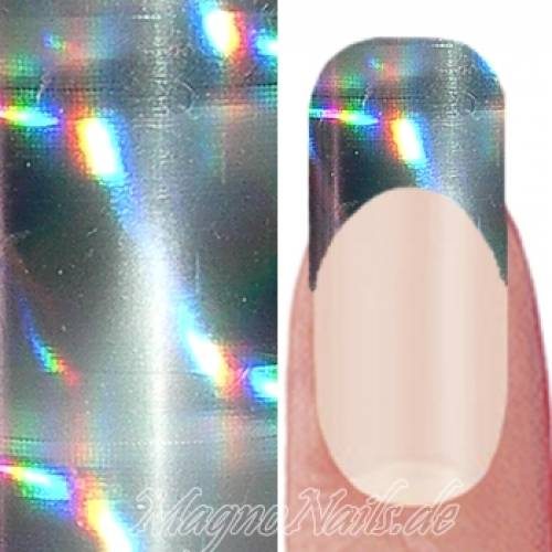Nail Art Transfer Folie 1,5m - Nail Foil - Silver Spectrum Nagelfolie Nageldesign Folie Tranferfolie Nailart