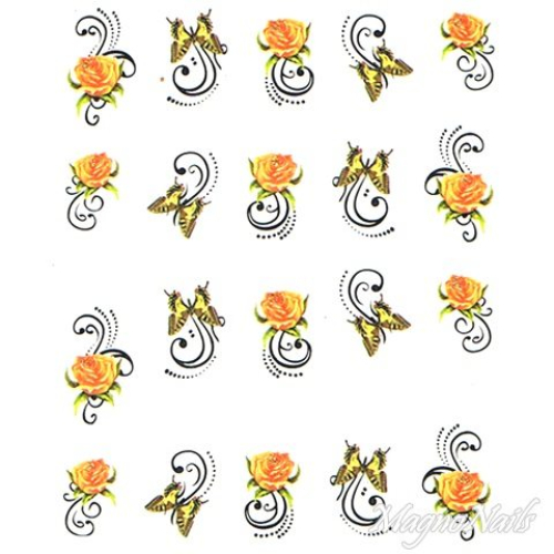 2D Nail Art One Stoke Sticker