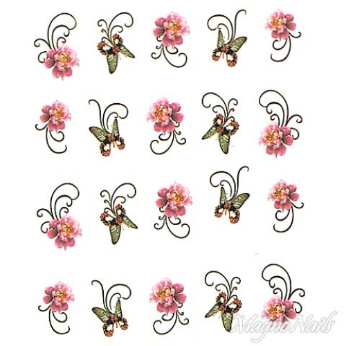 2D Nail Art One Stoke Sticker