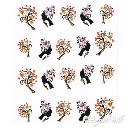 2D Nail Art One Stoke Sticker