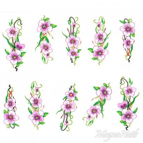 2D Nail Art One Stoke Sticker