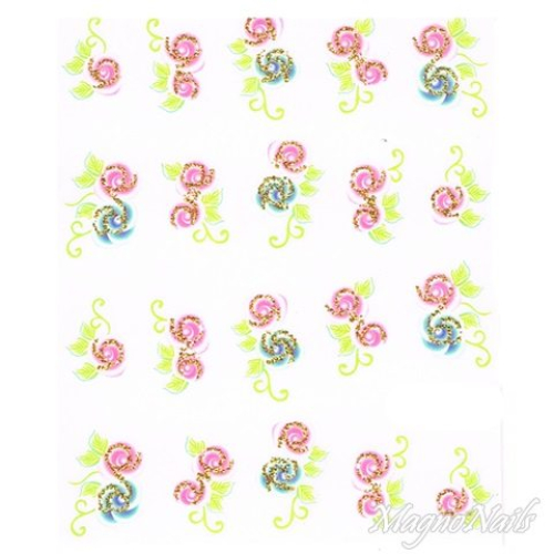 2D Nail Art One Stoke Sticker