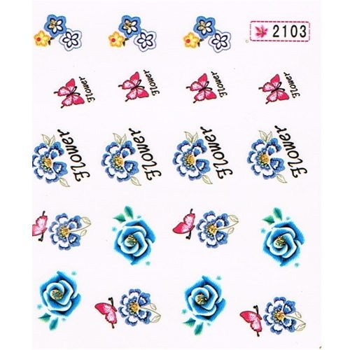 2D Nail Art One Stoke Sticker