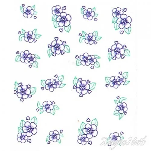 2D Nail Art One Stoke Sticker