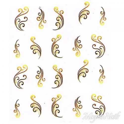 2D Nail Art One Stoke Sticker