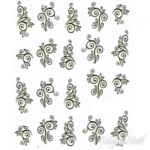 2D Nail Art One Stoke Sticker