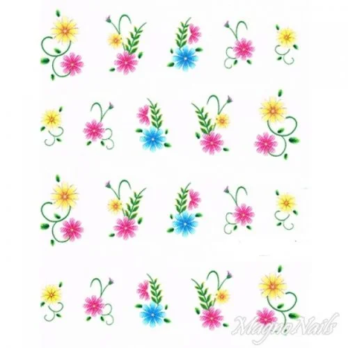 2D Nail Art One Stoke Sticker