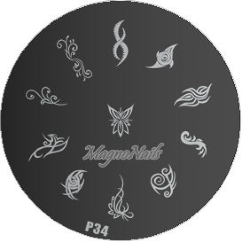 Nail Stamping Schablone P34