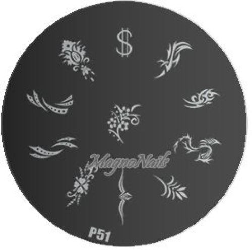 Nail Stamping Schablone P51
