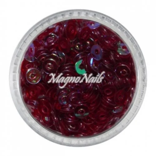 Nail Art Pailetten rund dunkelrot Nägel Nails Nailart Nageldesign Nagel GlitzerPailetten