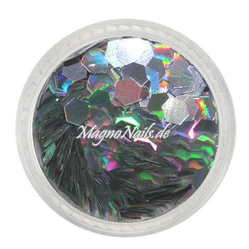 Nail Art Pailetten silber hologramm 3,5mm  Nägel Nails Nailart Nageldesign Nagel GlitzerPailetten
