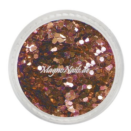 Nail Art Pailetten kupfer metallic 1mm  Nägel Nails Nailart Nageldesign Nagel GlitzerPailetten
