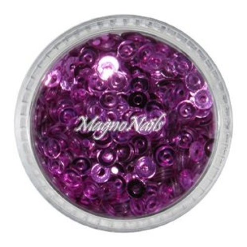Nail Art Pailetten rund violett metallic Nailart Nails Nägel Schmuck Einleger Einlegemotive Nageldesign
