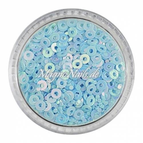 Nail Art Shapes hellblau rund gelocht Nailart Nails Nägel Schmuck Einleger Einlegemotive Nageldesign