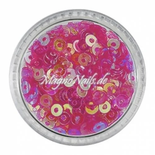 Nail Art Pailetten rund pink Nailart Nails Nägel Schmuck Einleger Einlegemotive Nageldesign